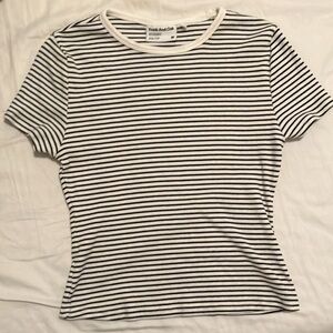 Frank & Oak Crop Top black & white